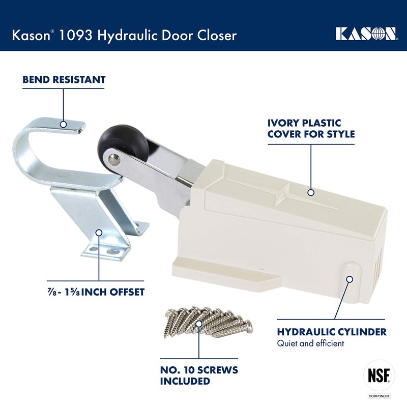 Kason 1093 باب هيدروليكي أقرب، 7/8 إلى 1 5/8 بوصة أوفست هوك، 11093000008 - Image 2